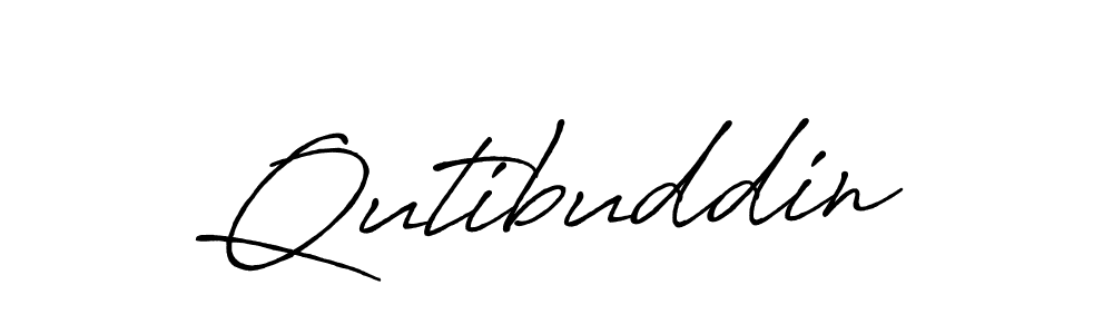 Use a signature maker to create a handwritten signature online. With this signature software, you can design (Antro_Vectra_Bolder) your own signature for name Qutibuddin. Qutibuddin signature style 7 images and pictures png