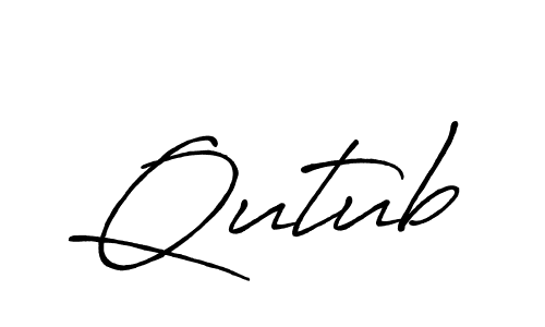 How to make Qutub name signature. Use Antro_Vectra_Bolder style for creating short signs online. This is the latest handwritten sign. Qutub signature style 7 images and pictures png