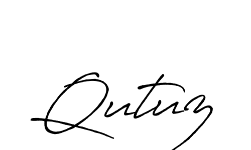 How to make Qutuz signature? Antro_Vectra_Bolder is a professional autograph style. Create handwritten signature for Qutuz name. Qutuz signature style 7 images and pictures png