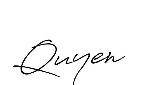 Design your own signature with our free online signature maker. With this signature software, you can create a handwritten (Antro_Vectra_Bolder) signature for name Quyen. Quyen signature style 7 images and pictures png