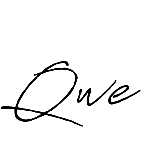 Make a beautiful signature design for name Qwe. With this signature (Antro_Vectra_Bolder) style, you can create a handwritten signature for free. Qwe signature style 7 images and pictures png