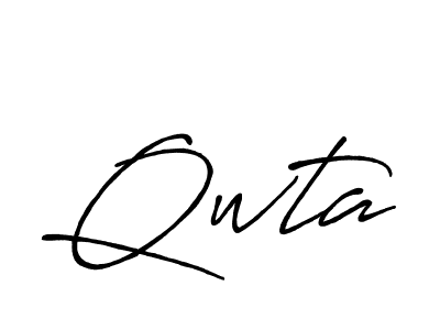 Qwta stylish signature style. Best Handwritten Sign (Antro_Vectra_Bolder) for my name. Handwritten Signature Collection Ideas for my name Qwta. Qwta signature style 7 images and pictures png