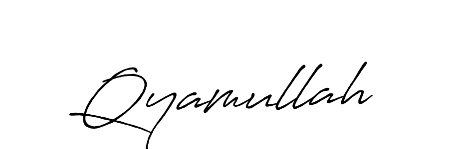 Design your own signature with our free online signature maker. With this signature software, you can create a handwritten (Antro_Vectra_Bolder) signature for name Qyamullah. Qyamullah signature style 7 images and pictures png