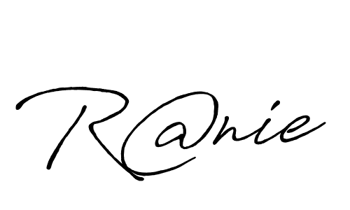 The best way (Antro_Vectra_Bolder) to make a short signature is to pick only two or three words in your name. The name R@nie include a total of six letters. For converting this name. R@nie signature style 7 images and pictures png