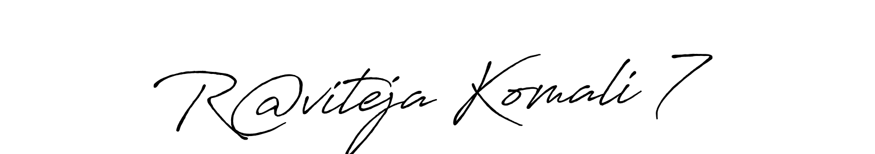 Also we have R@viteja Komali 7 name is the best signature style. Create professional handwritten signature collection using Antro_Vectra_Bolder autograph style. R@viteja Komali 7 signature style 7 images and pictures png