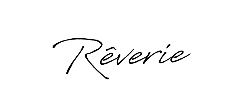 Rêverie stylish signature style. Best Handwritten Sign (Antro_Vectra_Bolder) for my name. Handwritten Signature Collection Ideas for my name Rêverie. Rêverie signature style 7 images and pictures png