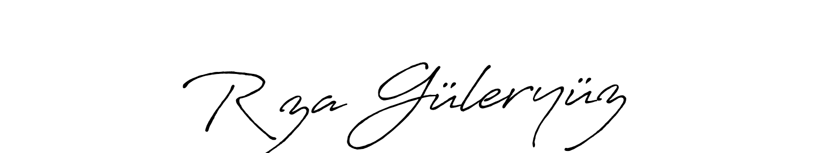 The best way (Antro_Vectra_Bolder) to make a short signature is to pick only two or three words in your name. The name Rıza Güleryüz include a total of six letters. For converting this name. Rıza Güleryüz signature style 7 images and pictures png