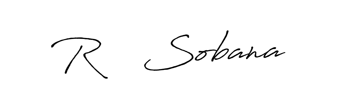Create a beautiful signature design for name R    Sobana. With this signature (Antro_Vectra_Bolder) fonts, you can make a handwritten signature for free. R    Sobana signature style 7 images and pictures png