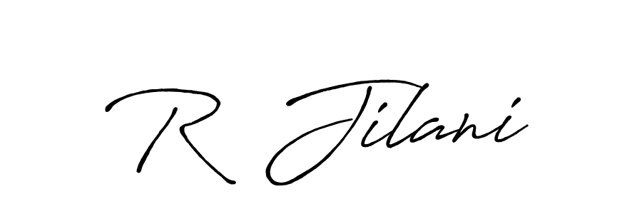 R  Jilani stylish signature style. Best Handwritten Sign (Antro_Vectra_Bolder) for my name. Handwritten Signature Collection Ideas for my name R  Jilani. R  Jilani signature style 7 images and pictures png