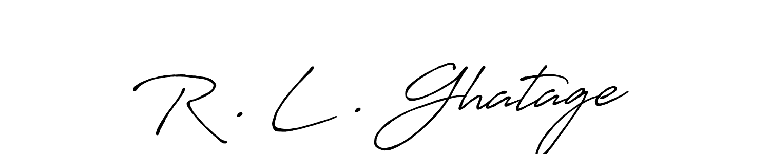 You should practise on your own different ways (Antro_Vectra_Bolder) to write your name (R . L . Ghatage) in signature. don't let someone else do it for you. R . L . Ghatage signature style 7 images and pictures png