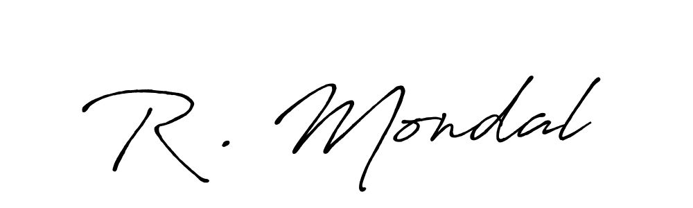 Use a signature maker to create a handwritten signature online. With this signature software, you can design (Antro_Vectra_Bolder) your own signature for name R . Mondal. R . Mondal signature style 7 images and pictures png
