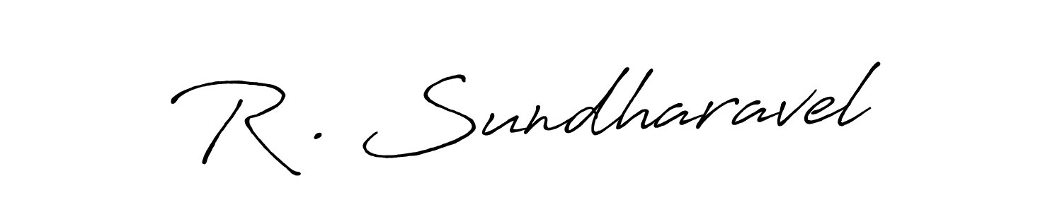 if you are searching for the best signature style for your name R . Sundharavel. so please give up your signature search. here we have designed multiple signature styles  using Antro_Vectra_Bolder. R . Sundharavel signature style 7 images and pictures png