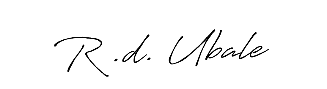 Also You can easily find your signature by using the search form. We will create R .d. Ubale name handwritten signature images for you free of cost using Antro_Vectra_Bolder sign style. R .d. Ubale signature style 7 images and pictures png