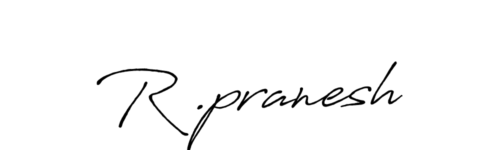 Use a signature maker to create a handwritten signature online. With this signature software, you can design (Antro_Vectra_Bolder) your own signature for name R .pranesh. R .pranesh signature style 7 images and pictures png