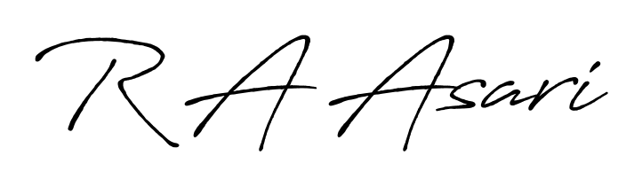 The best way (Antro_Vectra_Bolder) to make a short signature is to pick only two or three words in your name. For converting this name R A Asari. R A Asari signature style 7 images and pictures png