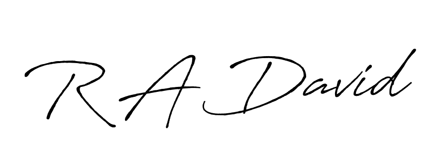 How to make R A David signature? Antro_Vectra_Bolder is a professional autograph style. Create handwritten signature for R A David name. R A David signature style 7 images and pictures png