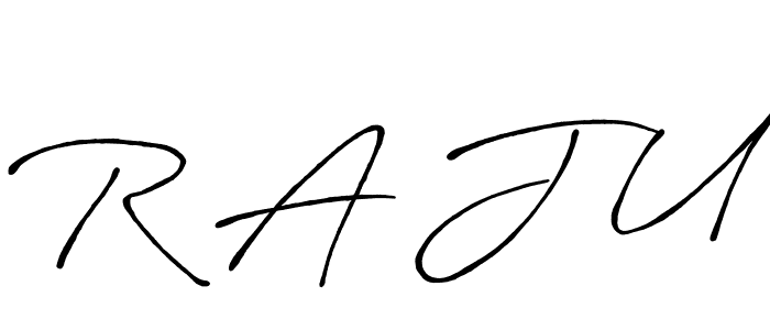 Similarly Antro_Vectra_Bolder is the best handwritten signature design. Signature creator online .You can use it as an online autograph creator for name R A J U. R A J U signature style 7 images and pictures png