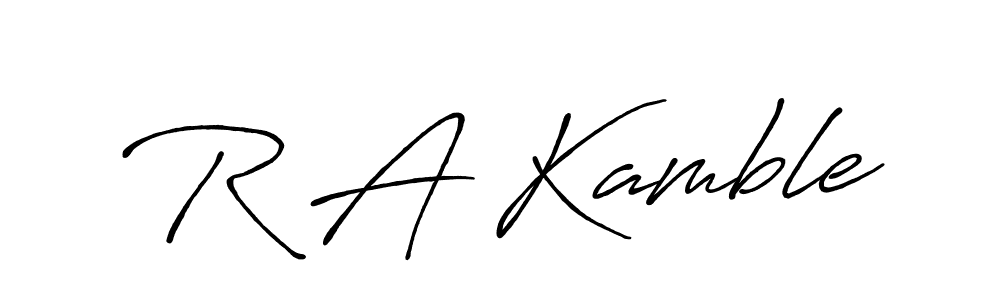 Antro_Vectra_Bolder is a professional signature style that is perfect for those who want to add a touch of class to their signature. It is also a great choice for those who want to make their signature more unique. Get R A Kamble name to fancy signature for free. R A Kamble signature style 7 images and pictures png