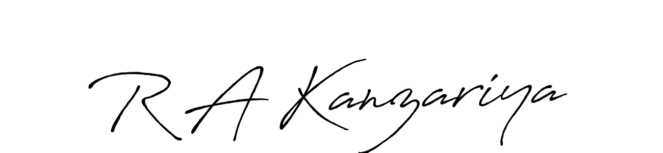 How to Draw R A Kanzariya signature style? Antro_Vectra_Bolder is a latest design signature styles for name R A Kanzariya. R A Kanzariya signature style 7 images and pictures png