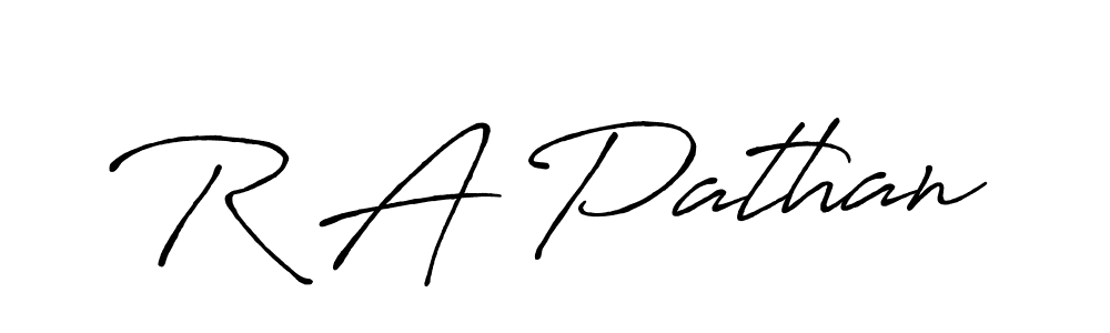 Make a beautiful signature design for name R A Pathan. With this signature (Antro_Vectra_Bolder) style, you can create a handwritten signature for free. R A Pathan signature style 7 images and pictures png