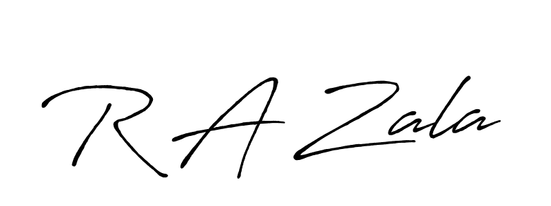 Similarly Antro_Vectra_Bolder is the best handwritten signature design. Signature creator online .You can use it as an online autograph creator for name R A Zala. R A Zala signature style 7 images and pictures png