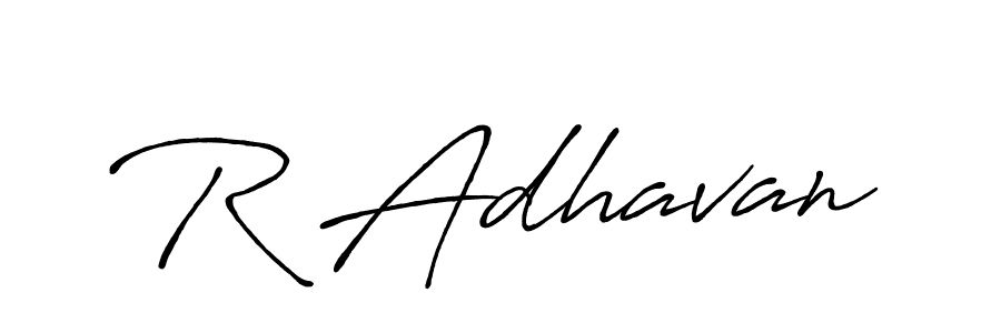 if you are searching for the best signature style for your name R Adhavan. so please give up your signature search. here we have designed multiple signature styles  using Antro_Vectra_Bolder. R Adhavan signature style 7 images and pictures png