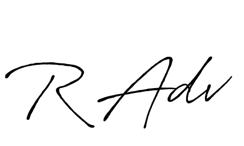 Also You can easily find your signature by using the search form. We will create R Adv name handwritten signature images for you free of cost using Antro_Vectra_Bolder sign style. R Adv signature style 7 images and pictures png