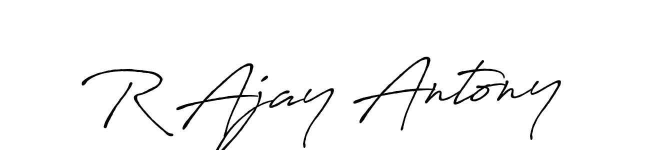 R Ajay Antony stylish signature style. Best Handwritten Sign (Antro_Vectra_Bolder) for my name. Handwritten Signature Collection Ideas for my name R Ajay Antony. R Ajay Antony signature style 7 images and pictures png