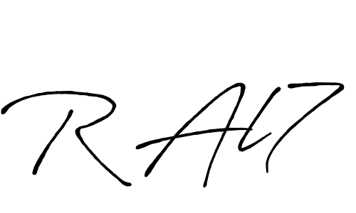 You should practise on your own different ways (Antro_Vectra_Bolder) to write your name (R Al7) in signature. don't let someone else do it for you. R Al7 signature style 7 images and pictures png