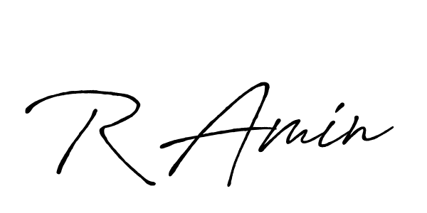 Make a beautiful signature design for name R Amin. Use this online signature maker to create a handwritten signature for free. R Amin signature style 7 images and pictures png