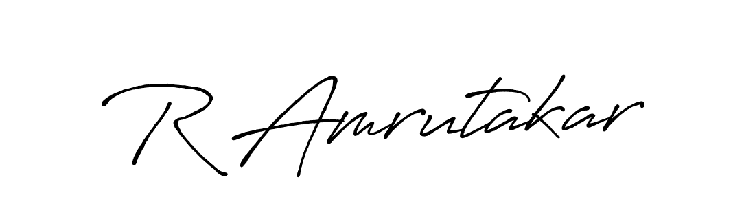 R Amrutakar stylish signature style. Best Handwritten Sign (Antro_Vectra_Bolder) for my name. Handwritten Signature Collection Ideas for my name R Amrutakar. R Amrutakar signature style 7 images and pictures png