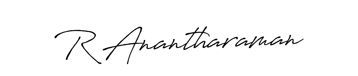 Make a beautiful signature design for name R Anantharaman. With this signature (Antro_Vectra_Bolder) style, you can create a handwritten signature for free. R Anantharaman signature style 7 images and pictures png