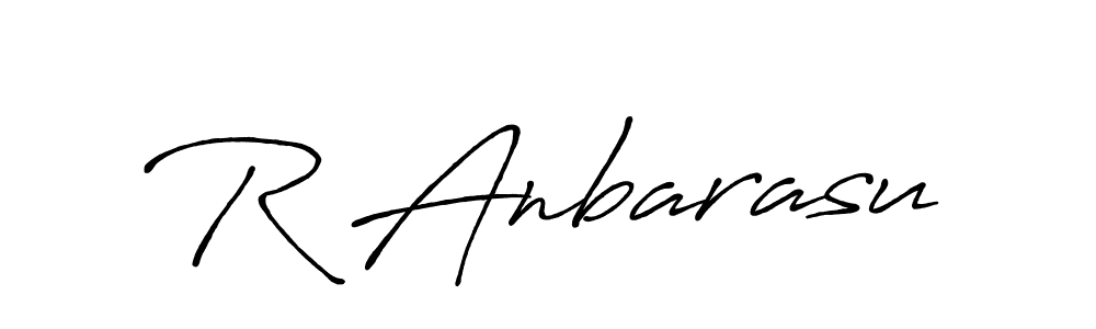 R Anbarasu stylish signature style. Best Handwritten Sign (Antro_Vectra_Bolder) for my name. Handwritten Signature Collection Ideas for my name R Anbarasu. R Anbarasu signature style 7 images and pictures png