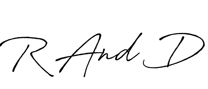 You should practise on your own different ways (Antro_Vectra_Bolder) to write your name (R And D) in signature. don't let someone else do it for you. R And D signature style 7 images and pictures png