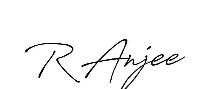 if you are searching for the best signature style for your name R Anjee. so please give up your signature search. here we have designed multiple signature styles  using Antro_Vectra_Bolder. R Anjee signature style 7 images and pictures png