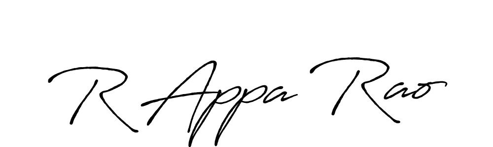 How to make R Appa Rao signature? Antro_Vectra_Bolder is a professional autograph style. Create handwritten signature for R Appa Rao name. R Appa Rao signature style 7 images and pictures png