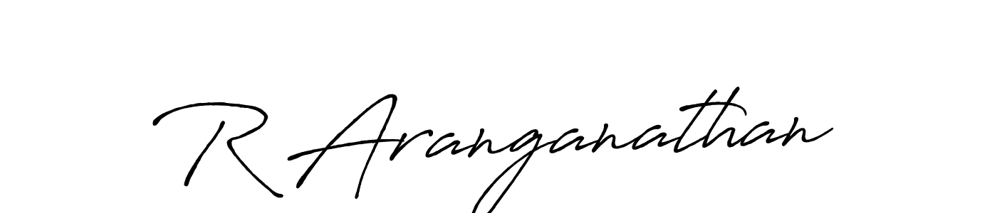 How to make R Aranganathan name signature. Use Antro_Vectra_Bolder style for creating short signs online. This is the latest handwritten sign. R Aranganathan signature style 7 images and pictures png