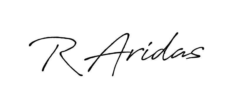 Use a signature maker to create a handwritten signature online. With this signature software, you can design (Antro_Vectra_Bolder) your own signature for name R Aridas. R Aridas signature style 7 images and pictures png
