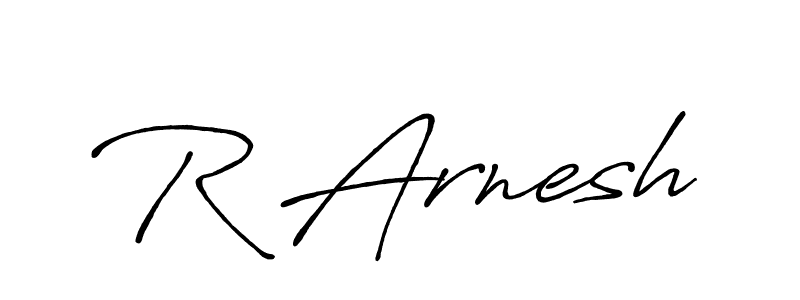 How to make R Arnesh name signature. Use Antro_Vectra_Bolder style for creating short signs online. This is the latest handwritten sign. R Arnesh signature style 7 images and pictures png