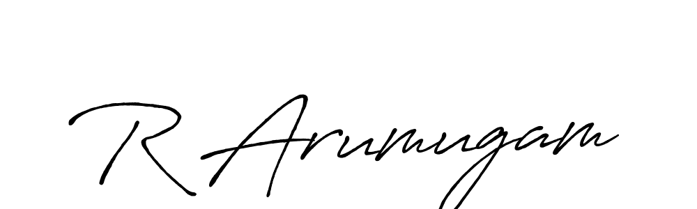 Make a beautiful signature design for name R Arumugam. With this signature (Antro_Vectra_Bolder) style, you can create a handwritten signature for free. R Arumugam signature style 7 images and pictures png