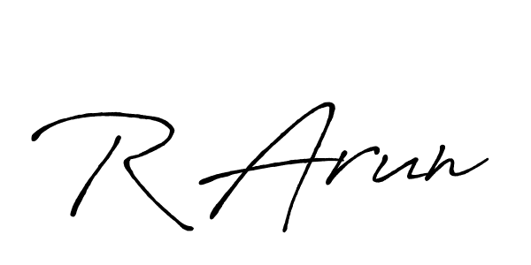 It looks lik you need a new signature style for name R Arun. Design unique handwritten (Antro_Vectra_Bolder) signature with our free signature maker in just a few clicks. R Arun signature style 7 images and pictures png