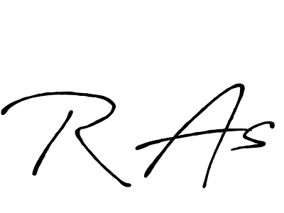 Also You can easily find your signature by using the search form. We will create R As name handwritten signature images for you free of cost using Antro_Vectra_Bolder sign style. R As signature style 7 images and pictures png