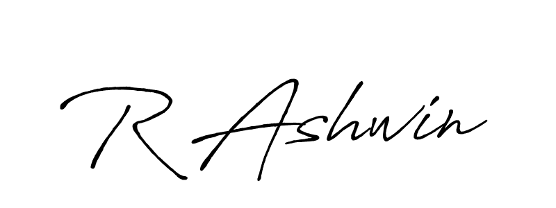 Make a beautiful signature design for name R Ashwin. Use this online signature maker to create a handwritten signature for free. R Ashwin signature style 7 images and pictures png