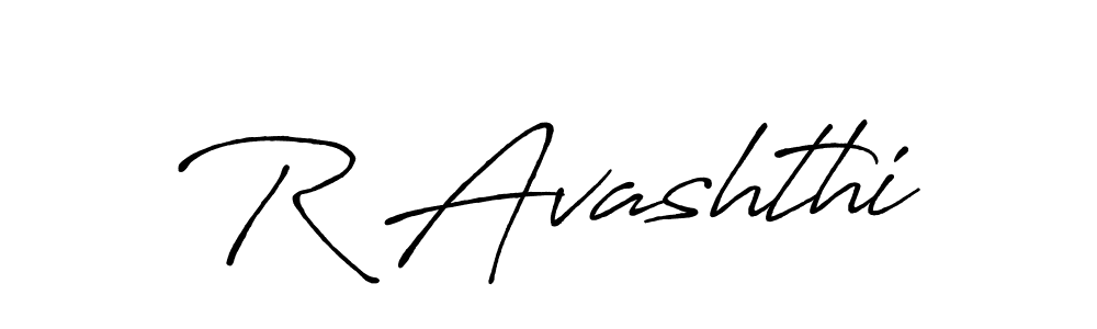 R Avashthi stylish signature style. Best Handwritten Sign (Antro_Vectra_Bolder) for my name. Handwritten Signature Collection Ideas for my name R Avashthi. R Avashthi signature style 7 images and pictures png