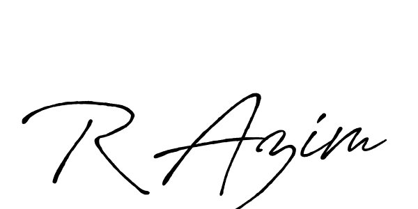 Create a beautiful signature design for name R Azim. With this signature (Antro_Vectra_Bolder) fonts, you can make a handwritten signature for free. R Azim signature style 7 images and pictures png