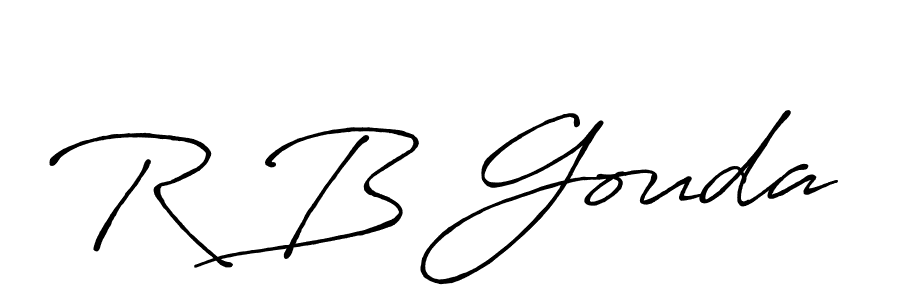 Make a beautiful signature design for name R B Gouda. With this signature (Antro_Vectra_Bolder) style, you can create a handwritten signature for free. R B Gouda signature style 7 images and pictures png