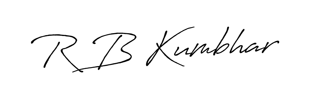 R B Kumbhar stylish signature style. Best Handwritten Sign (Antro_Vectra_Bolder) for my name. Handwritten Signature Collection Ideas for my name R B Kumbhar. R B Kumbhar signature style 7 images and pictures png