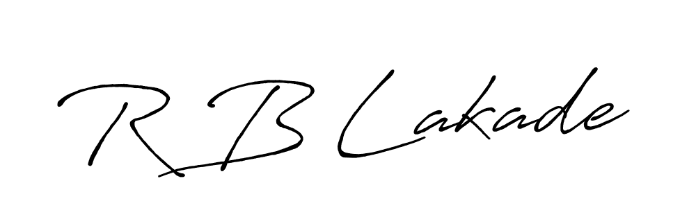 How to make R B Lakade signature? Antro_Vectra_Bolder is a professional autograph style. Create handwritten signature for R B Lakade name. R B Lakade signature style 7 images and pictures png