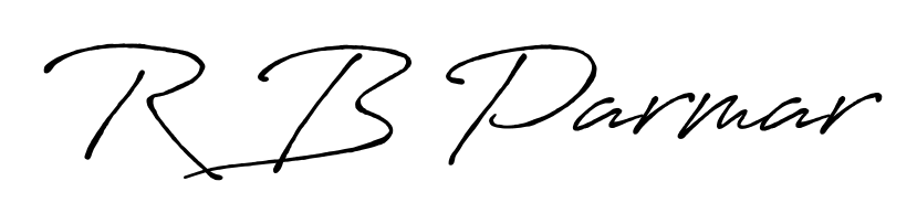A dynamic signature style for R B Parmar using Antro_Vectra_Bolder script. Designed to look authentic, handwritten, and professional. R B Parmar signature style 7 images and pictures png