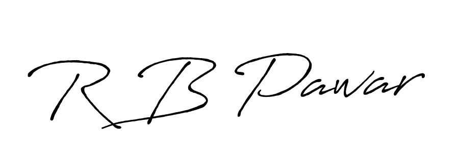 Design your own signature with our free online signature maker. With this signature software, you can create a handwritten (Antro_Vectra_Bolder) signature for name R B Pawar. R B Pawar signature style 7 images and pictures png